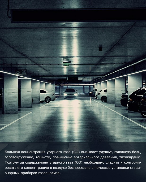 Система контроля газов в закрытых автопарковках и гаражах - Российский газоанализатор ТОП-СЕНС